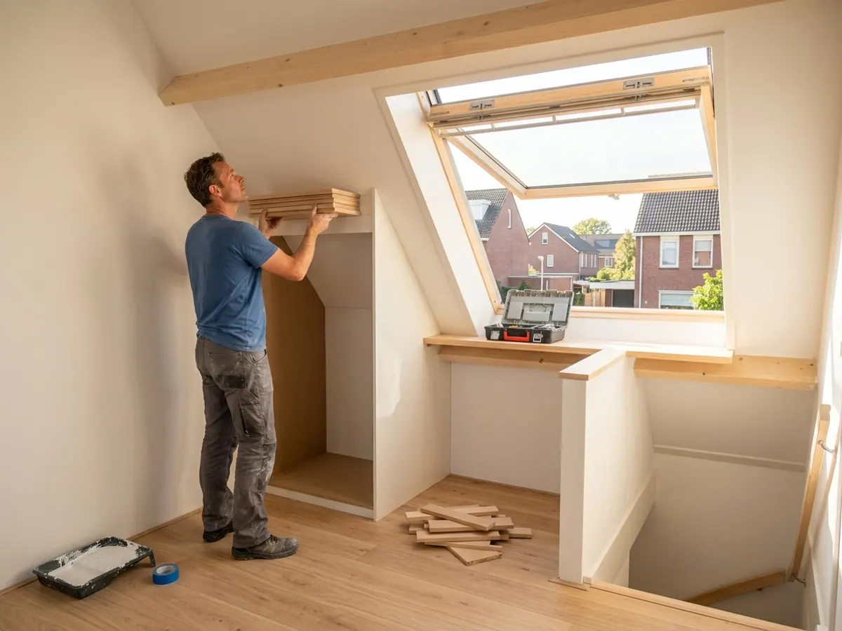 Strak afgewerkte zolderverbouwing door Bouwbedrijf Land